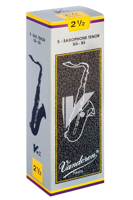Vandoren Paris V•12 Tenor Saxophone Reed - 2.5 - Single