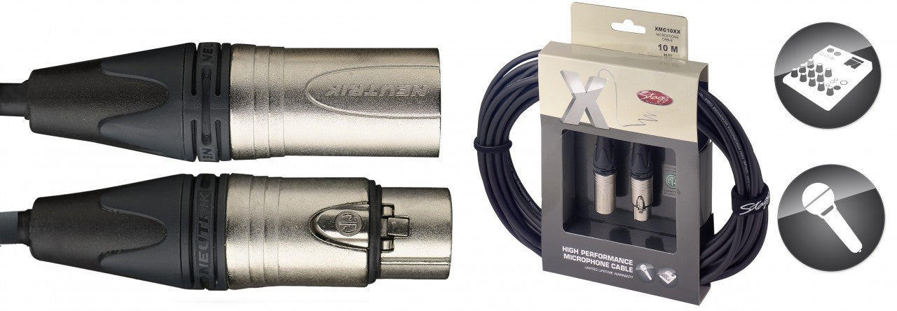 Stagg X Series - Male XLR to Female XLR High Performance Microphone Cable - 20ft