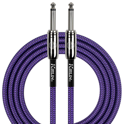 Kirlin Fabric Series Instrument Cable - Straight to Straight - 10ft - Purple