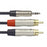 Stagg N Series - Mini Jack to 2 x Male RCA/Phono Cable - 1.5m/5ft