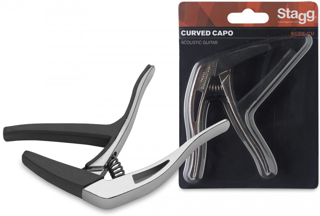 Stagg SCPX-CU Acoustic/Electric Guitar Capo - Chrome