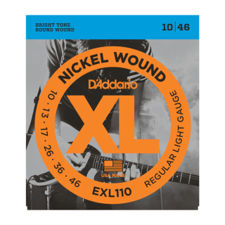 D'Addario XL Nickel Electric Guitar Strings - EXL110 -10-46 Regular Light Set