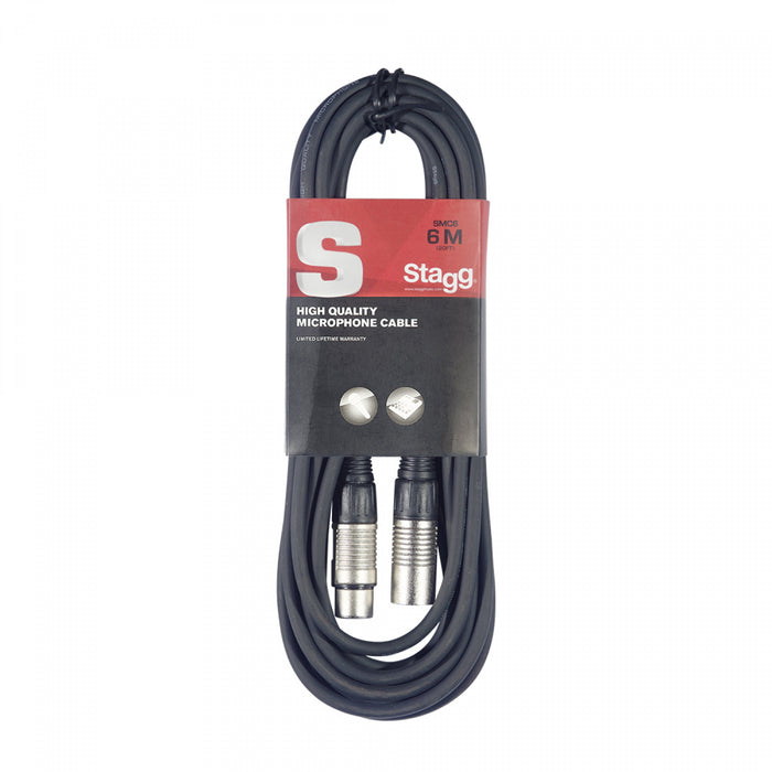 Stagg S Series - Male XLR to Female XLR Microphone Cable - 20ft