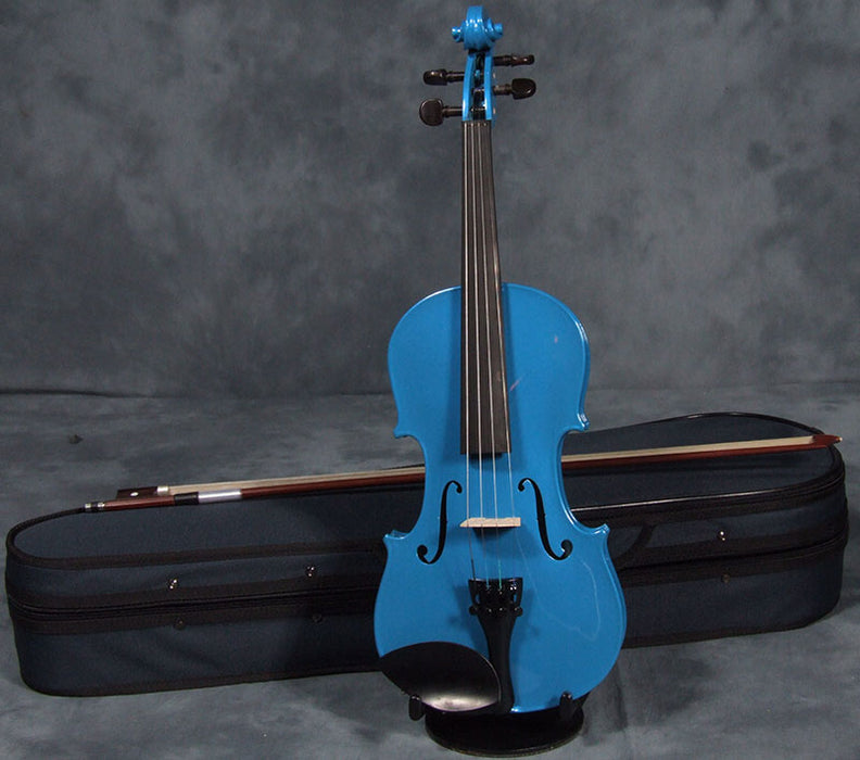 Prima P-103 Blue 1/4 Student Violin Outfit Includes Case Rosin & Bow