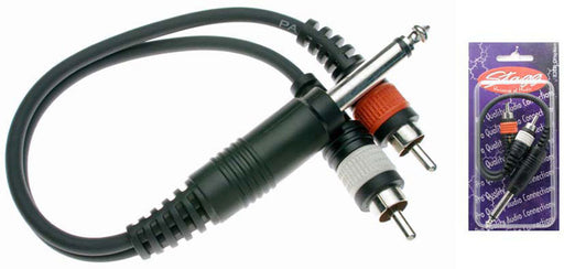Stagg S Series - Mono Mini Jack to Duel RCA/Phono Y Cable - 4 Inches