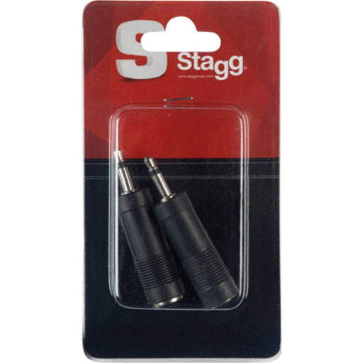 Stagg S Series Adaptor - 6.35 Female Stereo Jack to Male RCA/Phono - x2